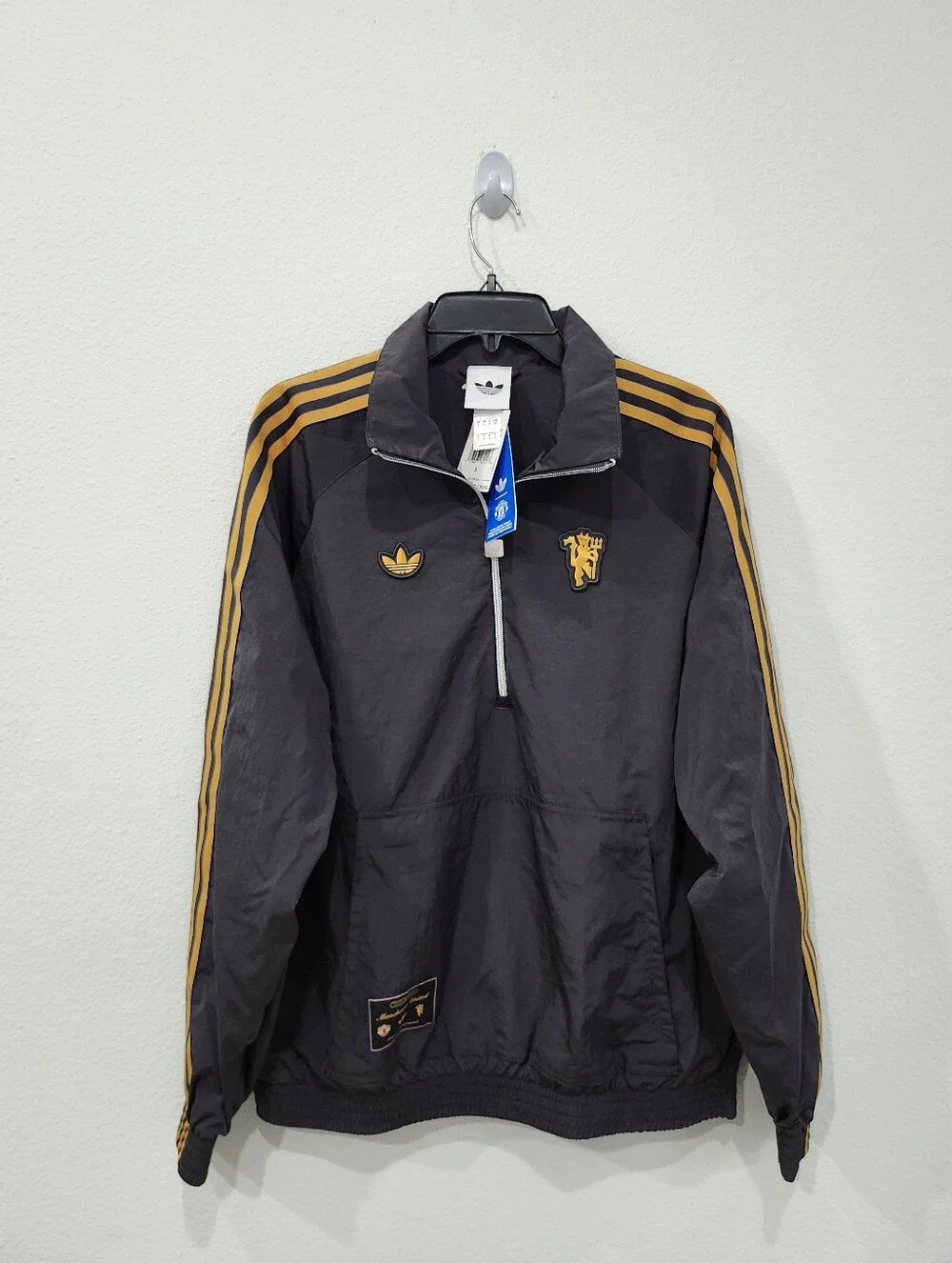 Adidas Manchester United Terrace Icons Half-Zip Jacket Men’s Size S JN2825 Loose